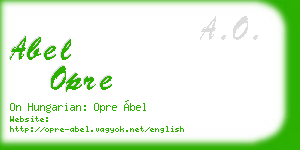 abel opre business card